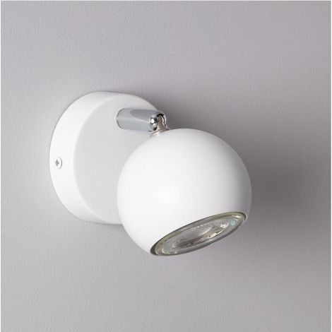 – Applique murale orientable en aluminium – 1 spot GU10 – Dimensions 110x80x125mm – Éclairage d'accentuation intérieur (1/5)