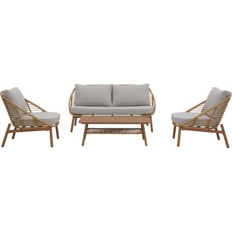 Frederikke Lounge-Set mit Kissen natur.