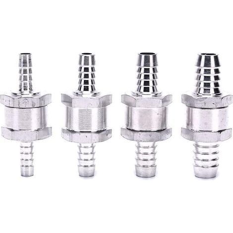 Clapet anti-retour en ligne 6 mm 8 mm 10 mm 12 mm pour conduites d'essence, d'air et d'eau (6 mm)