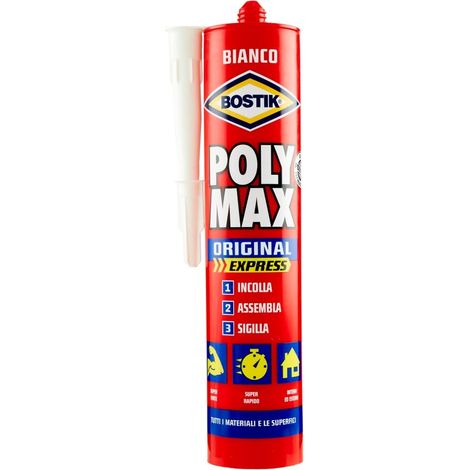 Adesivo Sigillante Universale Original Bostik Poly Max Bianco 425 gr (1/5)