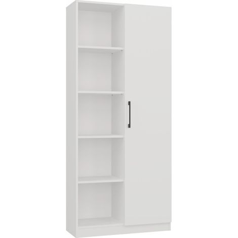 CDF Office Bücherregal RD-80 Farbe: Weiß Für Wohnzimmer, Büro, Arbeitszimmer Modern Regal für Bücher und Spielzeug Ideal für Kinderzimmer, Teenager, Jugendzimmer (1/5)