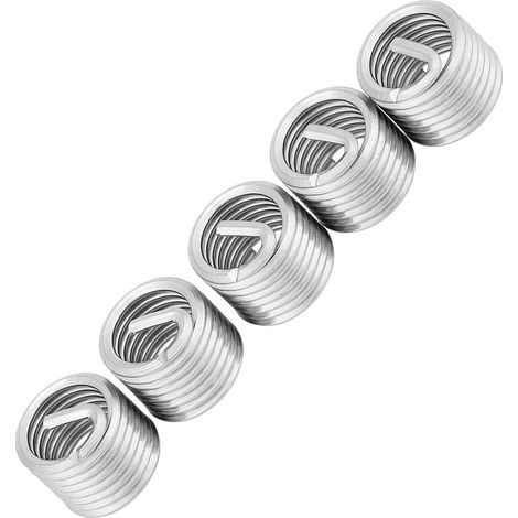 50 pièces Filets rapportés hélicoïdaux en acier inoxydable M8 x 1,25 x 1,5D longueur (1/5)