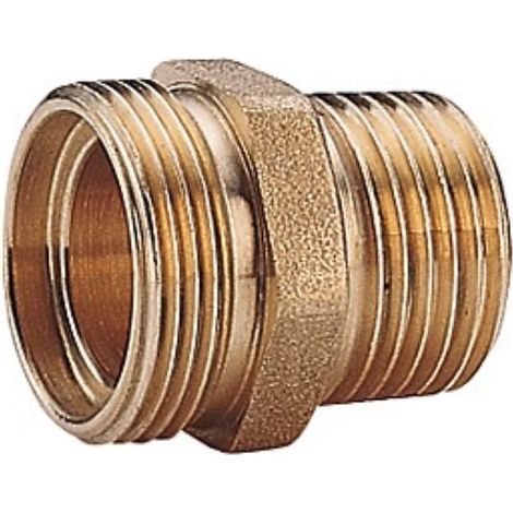 Raccordo diritto, filettato maschio, in ottone, con attacco per adattatore tubo rame, plastica o multistrato R180RY015 (1/2)