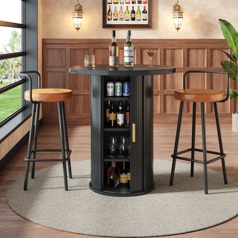 Tavolo bar con contenitore MDF 60x60x91,6 cm OKMYHOME (1/5)