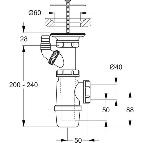 Porcher – Bonde de lavabo à grille Ø 60 mm – Évacuation rapide – Installation sans trop-plein – Céramique durable (1/4)