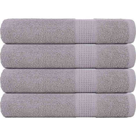 vidaXL Towels "FROGN" 4 pcs Grey 100x200 cm 360 gsm