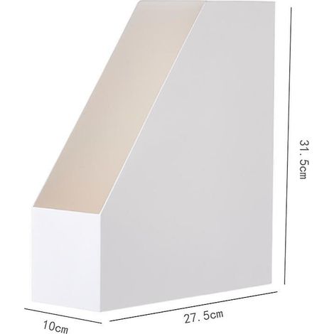 Ensemble de 2 porte-revues en plastique blanc (1/3)