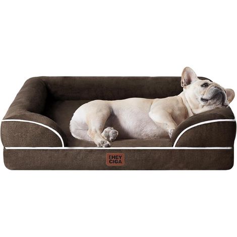 Hundebett Orthopädisches Memory Foam L 76 x B 51 x H 17 cm Braun (1/5)