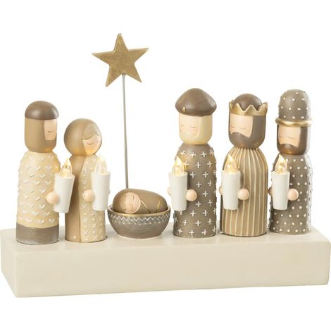 Crèche de Noël à LED "Glow" 25cm Multicolore