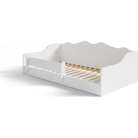 Lit Montessori au sol 140 x 70 sans matelas, blanc, EMMA (1/4)