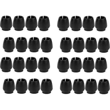 32 pièces pour Chaises de Meubles Housses pour Pieds de Chaise Protecteur de Pieds de Chaise Housses en Caoutchouc pour Pieds de Chaise Couvre Jambes Ronds,12-17MM(Noir) (1/5)