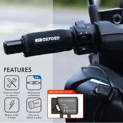 Coprimanopole isolanti Oxford per quad/motoslitte da 12V (1/2)