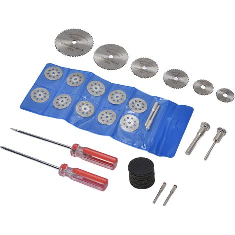 Ensemble de 44 disques de coupe diamantés pour scie circulaire et résine (1/5)