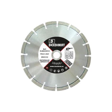 FPLUS disco diamante hormigon-mat.abrasivos 230 , DISCO LÁSER PARA MATERIALES ABRASIVOS
Recomendado para corte de todo tipo de MATERIALES ABRASIVOS, especial para corte en HORMIGÓN
