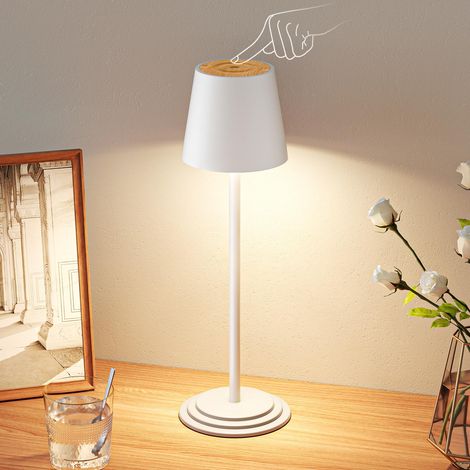 Wireless Table Lamp, Dimmable Table Lamp, RGB, Timer, LED Touch Lamp for Restaurant, Bedroom, White (1/5)