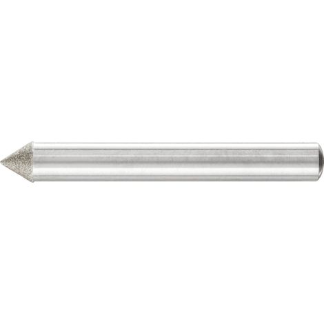 PFERD TOOLS Diamant-Schleifstift Spitzkegel Ø6x60° SchaftØ6 mm D126 (mit.) zum Anfasen/Entgraten/Senken