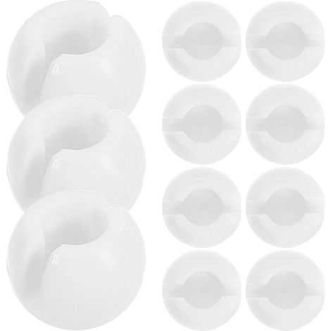 Lot de 25 attaches pour chaînette store vertical, accessoires rideaux blancs avec diamètre (1/5)