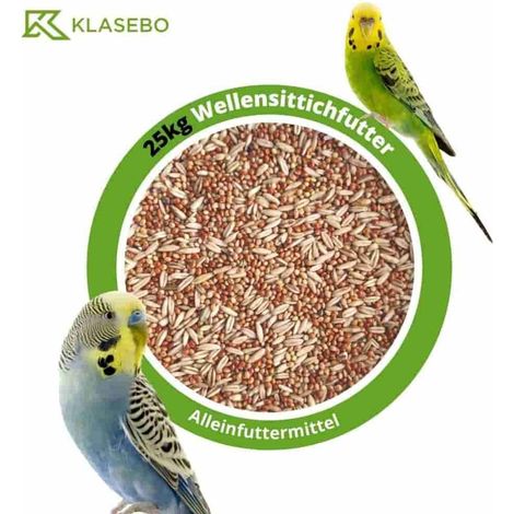 Mélange de graines pour perruches 25 kg – Alimentation complète et équilibrée à base de millet jaune, millet rouge et avena nuda pour perruches ondulées, canaris et petits oiseaux