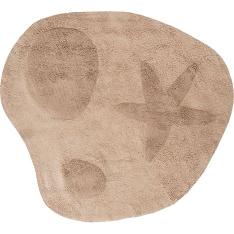 Kids Rug Light Beige Cotton 120 cm Machine-Washable with Pattern IRINGAL (1/5)