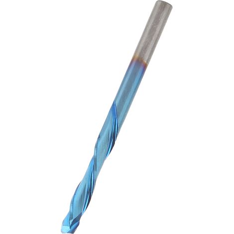 Lot de 5 fraises à 2 dents en acier au tungstène pour gravure CNC, 3,175 x 17 x 45 mm