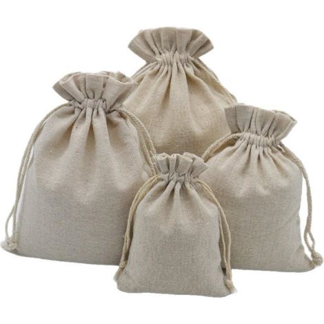 Sac En Coton - Sac À Cordon - 10 x 15 cm - Réutilisable - Pour Bijoux Cadeaux Et Accessoires - Lot De 25 (1/5)