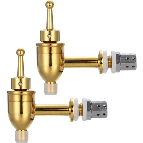 Robinets à boissons, lot de 2 robinets en laiton, compatibles avec des ouvertures de 10 mm (0,4 pouce), sans plomb, parfaits pour les barbecues, les pique-niques et les fêtes au bord de la piscine. (1/5)