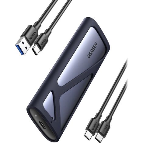 Boîtier SSD M2 UGREEN CM400 NVMe SATA 10 Gbit/s USB-C Gris (1/2)