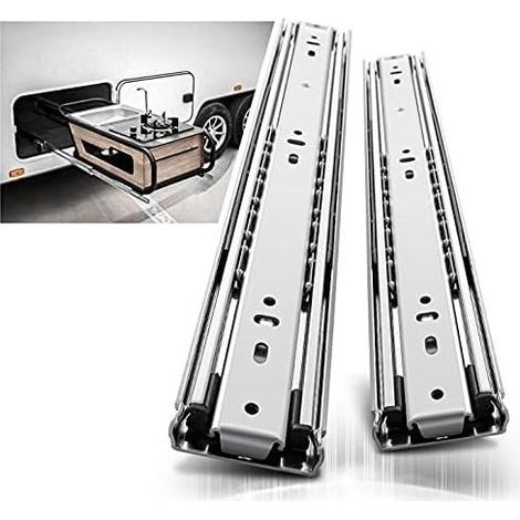 Heavy Duty Drawer Slides 400mm, Full Extension Ball Bearing Drawer Slide Rail, Load Capacity 68kg 1 Pair (1/5)