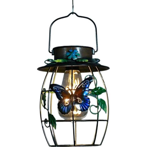 Éclairage solaire de paysage, lumières papillon étanches, lampes de jardin d'extérieur, lampes solaires créatives, lanternes de jardin rétro, éclairage extérieur de villa, lampes solaires légères (1/5)