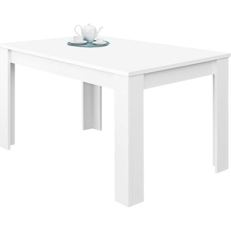 Mesa de comedor extensible Kendra 123 Blanco Artik (Blanco Mate) 123–173cm (ancho) x 78cm (alto)