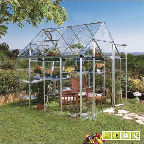 serra per giardino verdemax "doritis large" in policarbonato 254x249x260 cm (1/5)