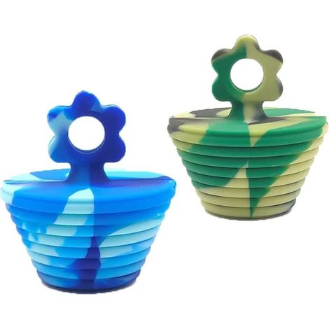 Lot de 2 bouchons de lavabo universels en silicone pour évier de cuisine et évier (multicolore) (1/5)