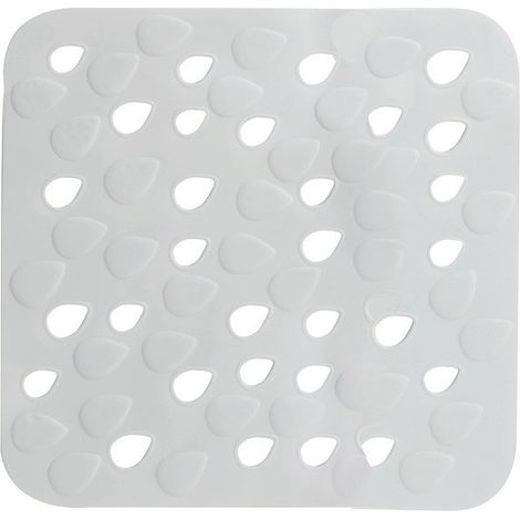 Tapis Fond de douche PVC DROPS 54x54cm Gris Spirella (1/2)