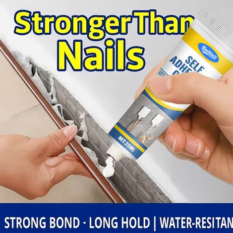 KineShineX Starker, hochhaftender, nagelfreier Klebstoff für Wände, Metallwände, Spiegel und Fliesen (1/5)