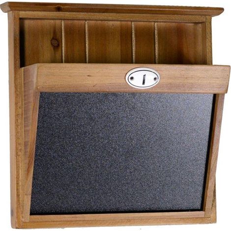 Portalettere legno 1 posto c/lavagna cm 33x11