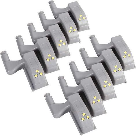 10 Stück LED-Scharniersensorleuchten für Schrank, Garderobe, Küche, Nachtlicht, Kleiderschrank, Schrank, Schrank, Nachtlicht (1/5)