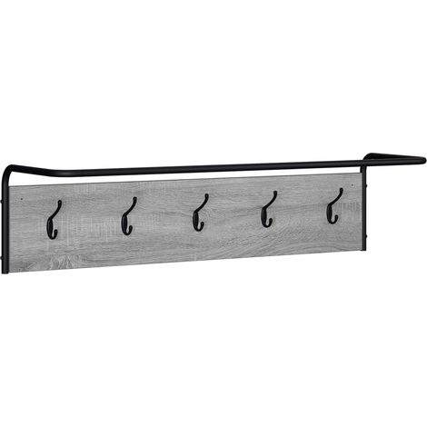 Porte-manteau Sonoma gris 100 x 30 x 25 cm Bois d'ingénierie vidaXL (1/5)