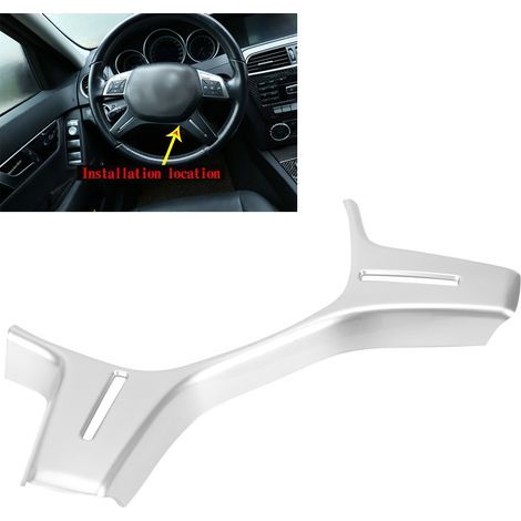 ABS-Lenkradverkleidung in Silber, passend für Mercedes-Benz C-Klasse W204 (2011–2013) (1/5)