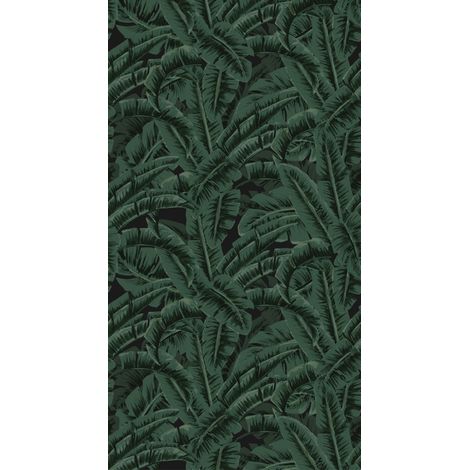 papier peint panoramique feuilles de bananier vert jungle tropicale - ESTAhome (1/5)
