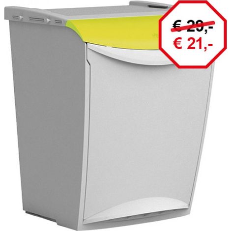 Poubelle jaune 423 x 340 mm 25 L - Denox (1/2)