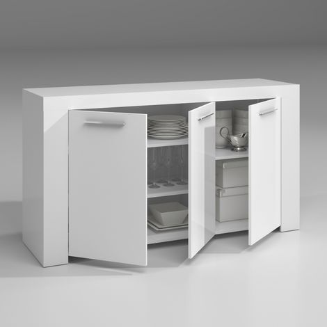 Credenza 3 Ante Cm. 144 x 42 x 80 Bianco
