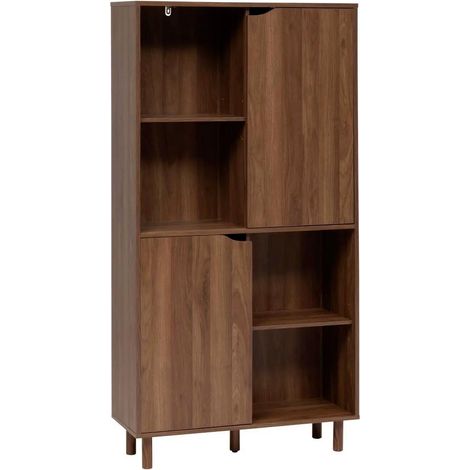 Bibliothèque 8 Niches "Slidy" 159cm Marron