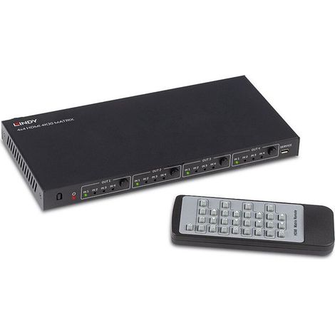Commutatore video-audio Lindy HDMI 4K UHD 4x4 per computer desktop (1/3)