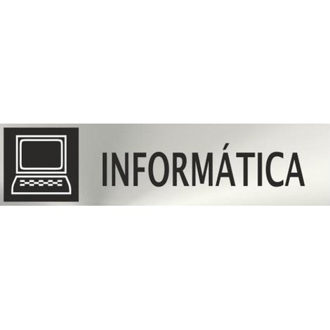 Señal informativa Informática Acero Inoxidable Adhesivo de 0,8mm 50 x 200 mm SEKURECO (1/2)