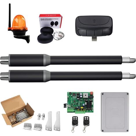 Kit d'ouvre-portes automatiques Double ouvre-porte moteur système de moteur porte automatique AC220V/AC110V pilote de porte battante actionneur plus proche ouvreur de costume parfait pour accessoires (1/5)