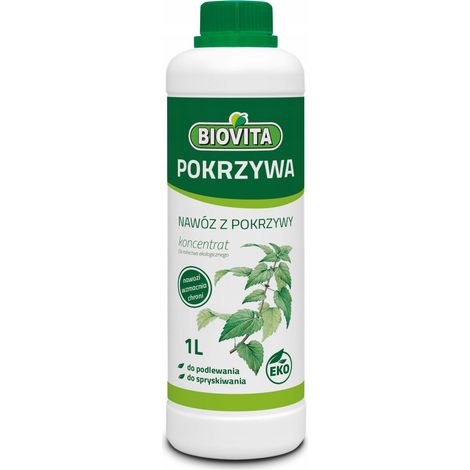 Biovita Fertilizzante organico naturale con ortica per piante, liquido, 1 litro (1/2)