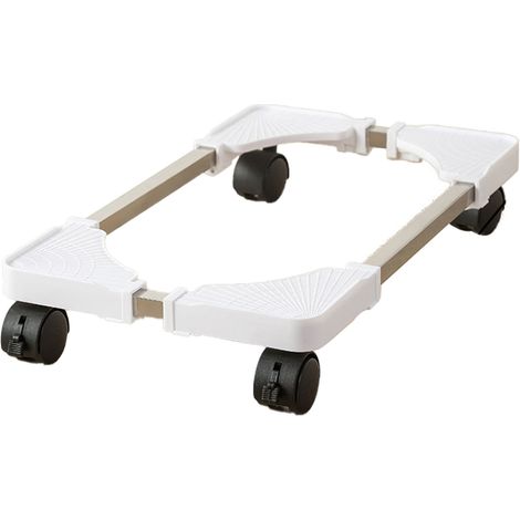 Support pour tour d'ordinateur, en plastique, réglable, avec roulettes pour unité centrale mobile, compatible avec la plupart des PC de jeu (blanc). (1/4)