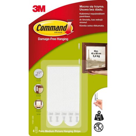Velcro Command mediano para colgar cuadros y marcos.