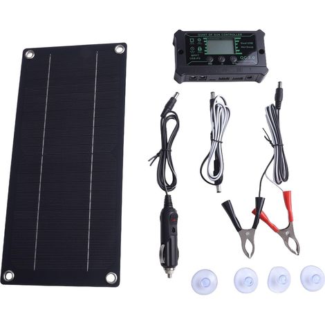 Solarpanel-Set aus monokristallinem Silizium, Laderegler 600 W, 100 A, 18 V, leicht und biegsam für Auto oder Wohnwagen (1/5)