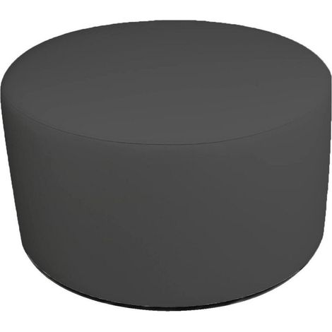 Dmora - Pouf Abanera, Mehrzwecksessel, Sitzsack, Hockerhocker, Made in Italy, 79x79 h42 cm, Dunkelgrau